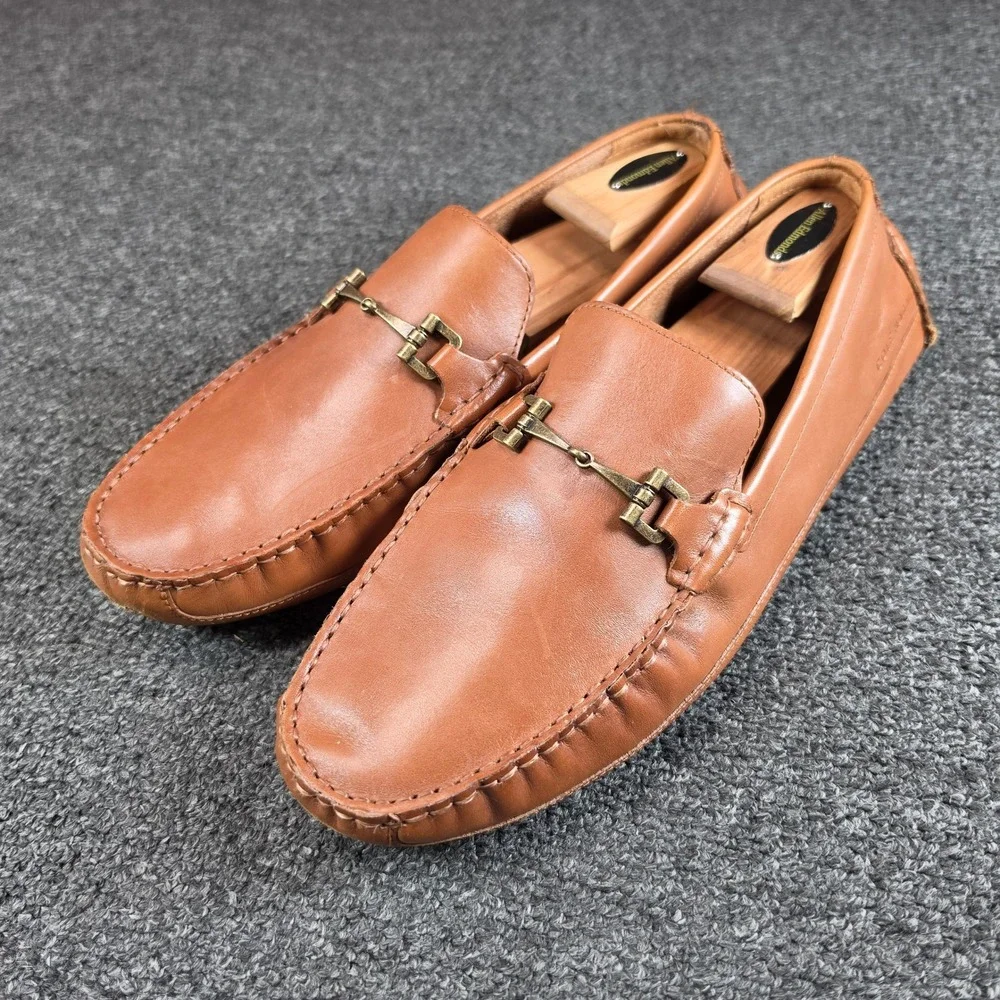 Cole Haan Wyatt Bit Driver Loafers Tan Mens 11M Bit C35784 Grand.OS Casual Wear